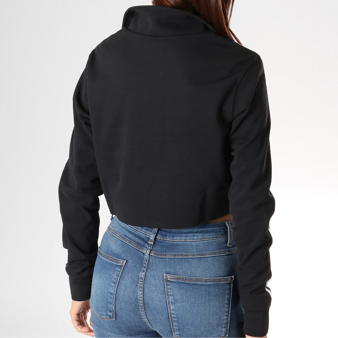 Adidas Originals - Veste ZippÃ©e Femme Crop Track Top DH2729 Noir - LaBoutiqueOfficielle.com