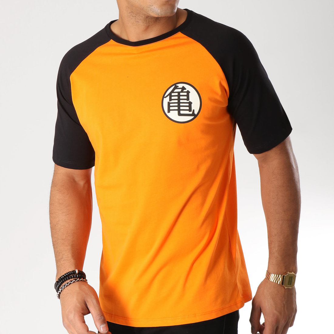 Dragon Ball Z - Tee Shirt Kame Symbol Orange Noir ...