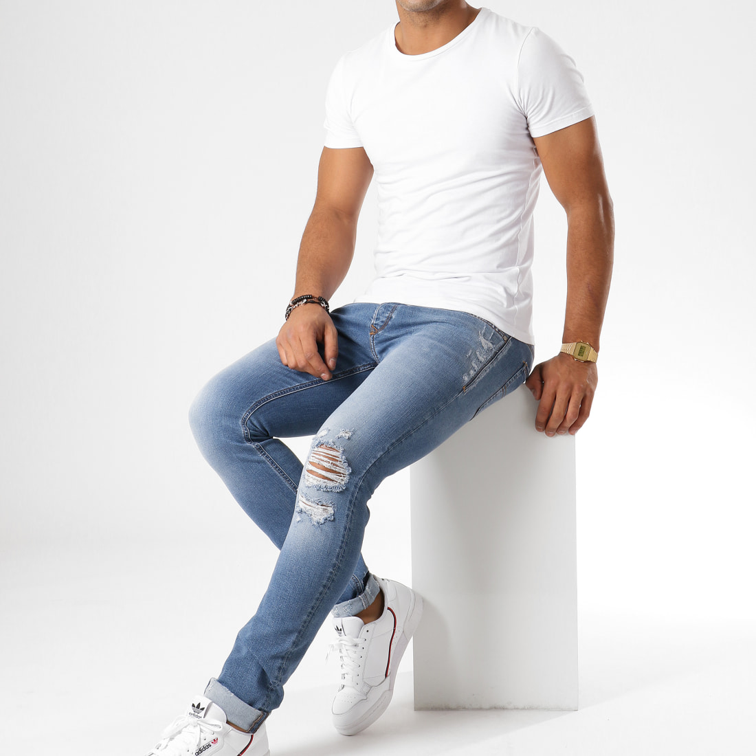 Diesel Jean Skinny TrouÃ© Homme Jean Homme FoncÃ© Jean Safado