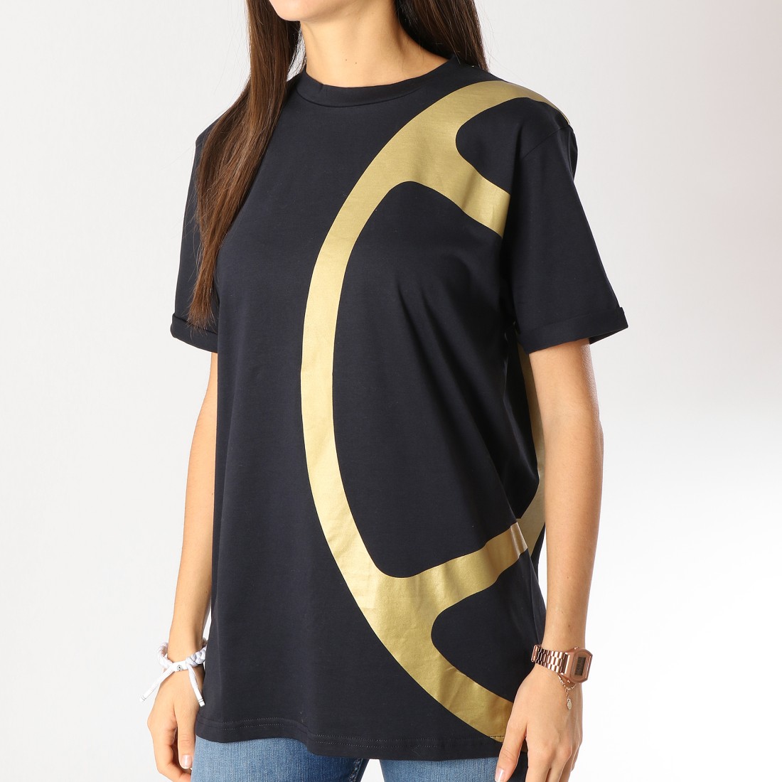 Ellesse Tee Shirt Femme Pierino Noir Doré