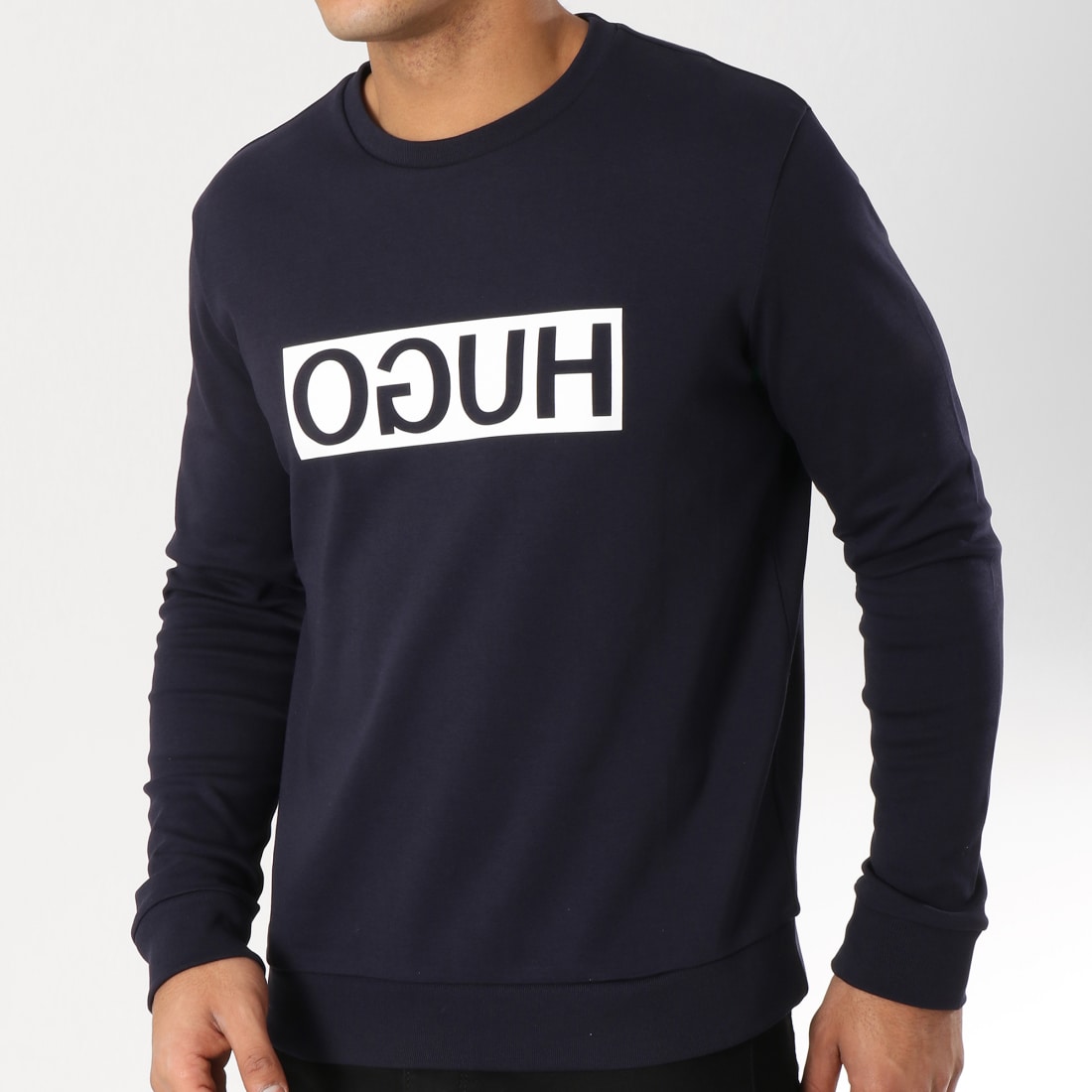 HUGO by Hugo Boss Sweat Crewneck Reverse Logo Dicago 50310522 Bleu