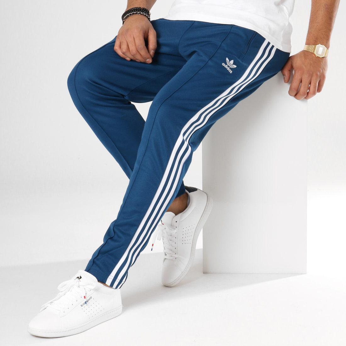 Adidas - Jogging Beckenbauer Bleu Marine - LaBoutiqueOfficielle.com