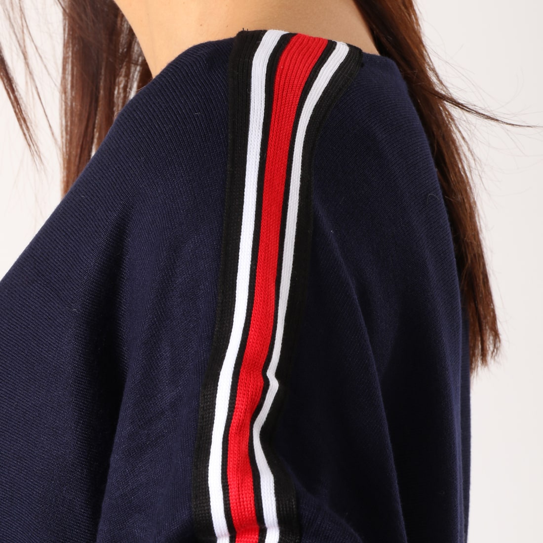 Pull Bleu Blanc Rouge Femme Girls Only - Pull Femme Avec Bandes JP2026 Bleu Marine Blanc Rouge