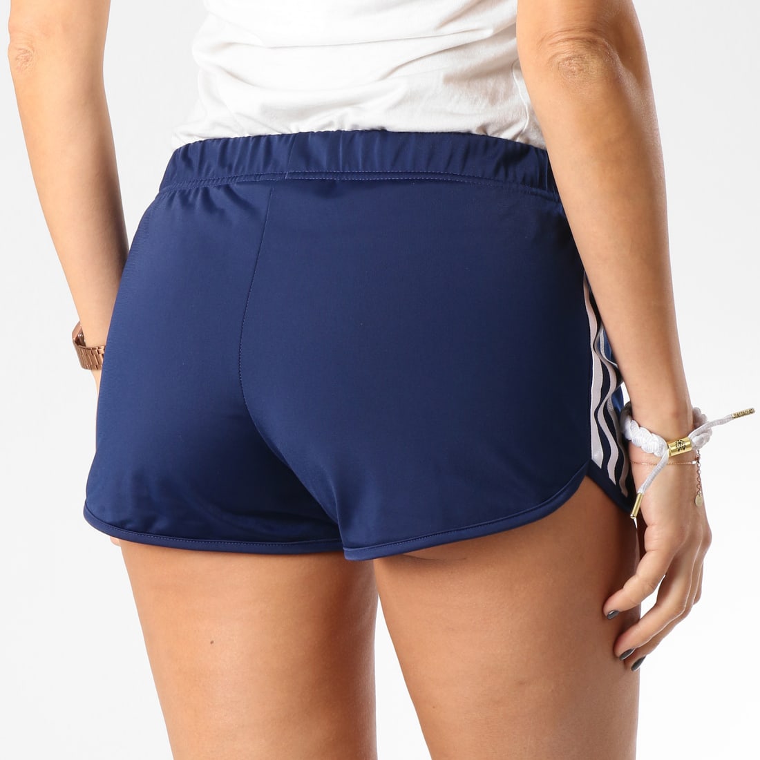 Adidas Originals Short Jogging Femme 3 Stripes Dv2559 Bleu Marine