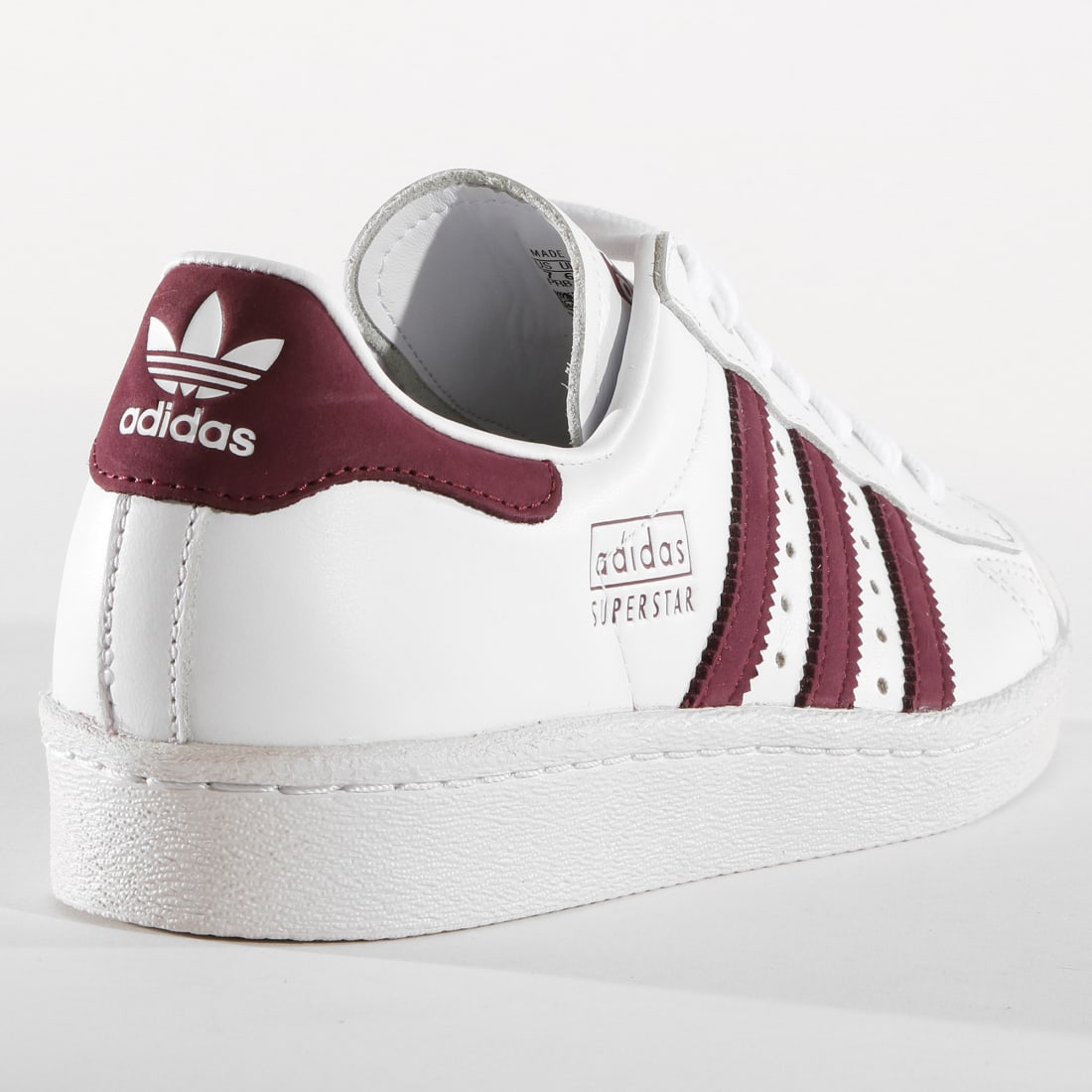 adidas superstar 80s dlx Bordeaux femme