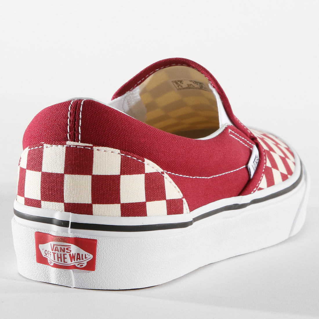 vans slip on rouge