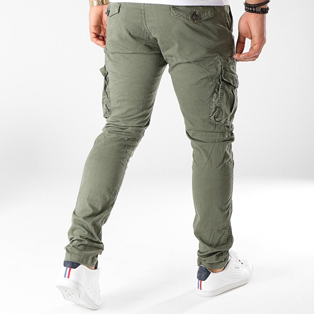 jean cargo vert kaki