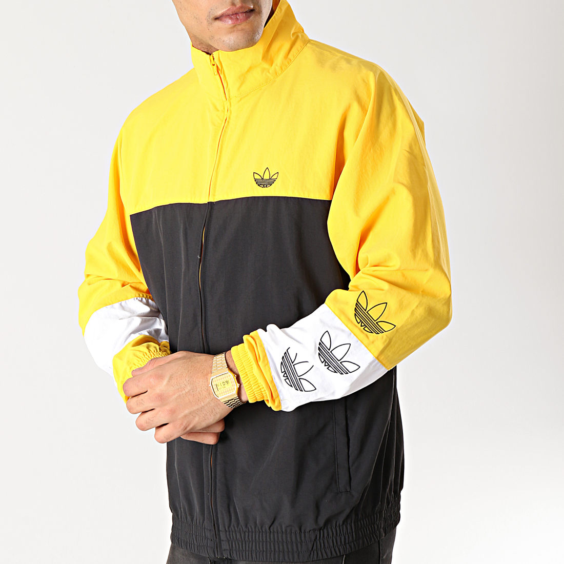 adidas blocked warm up jacket