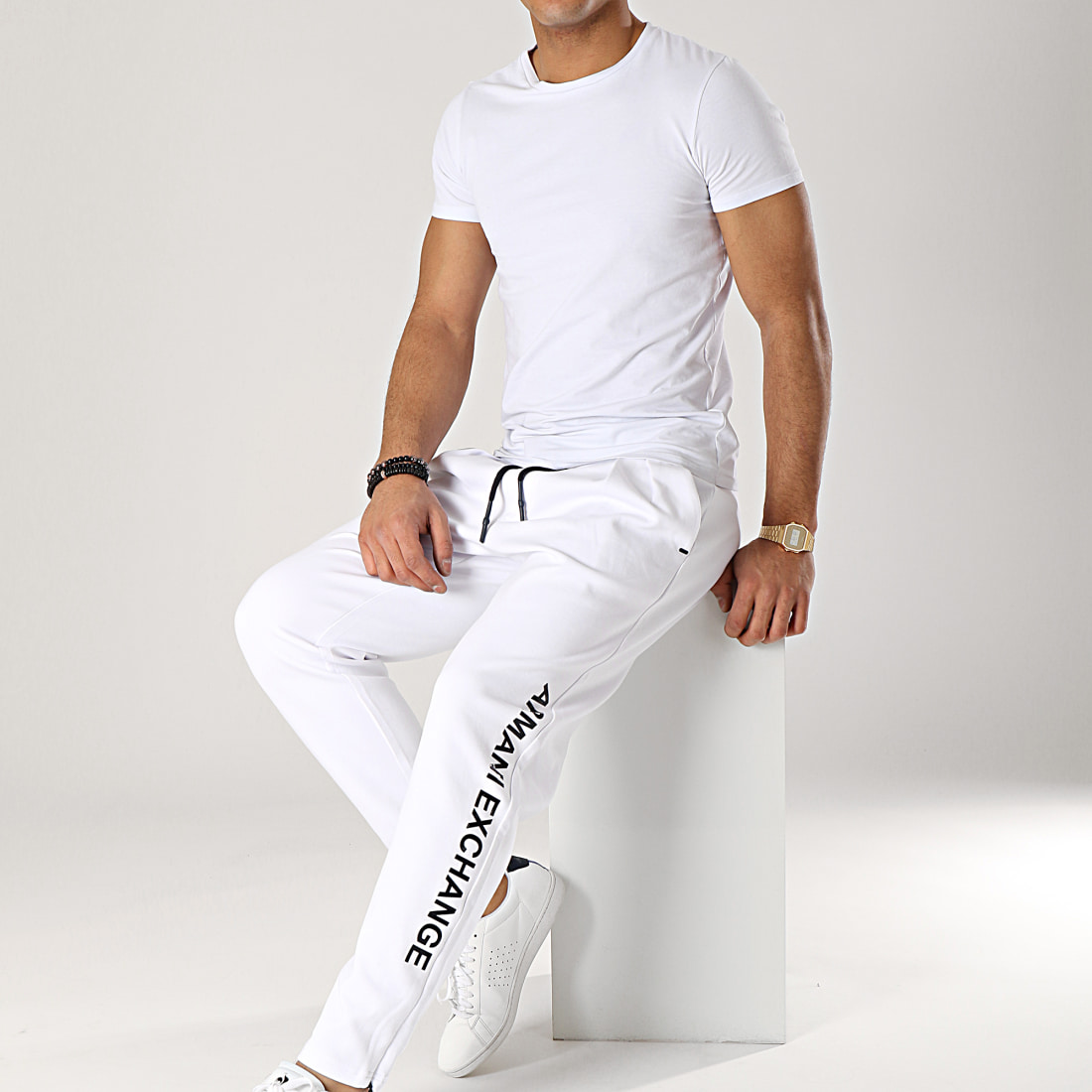 Armani Exchange Pantalon Jogging 3GZP80ZJQ2Z Blanc