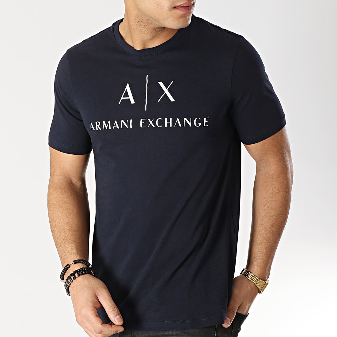 Armani Exchange - Tee Shirt 8NZTCJ-Z8H4Z Bleu Marine - LaBoutiqueOfficielle.com