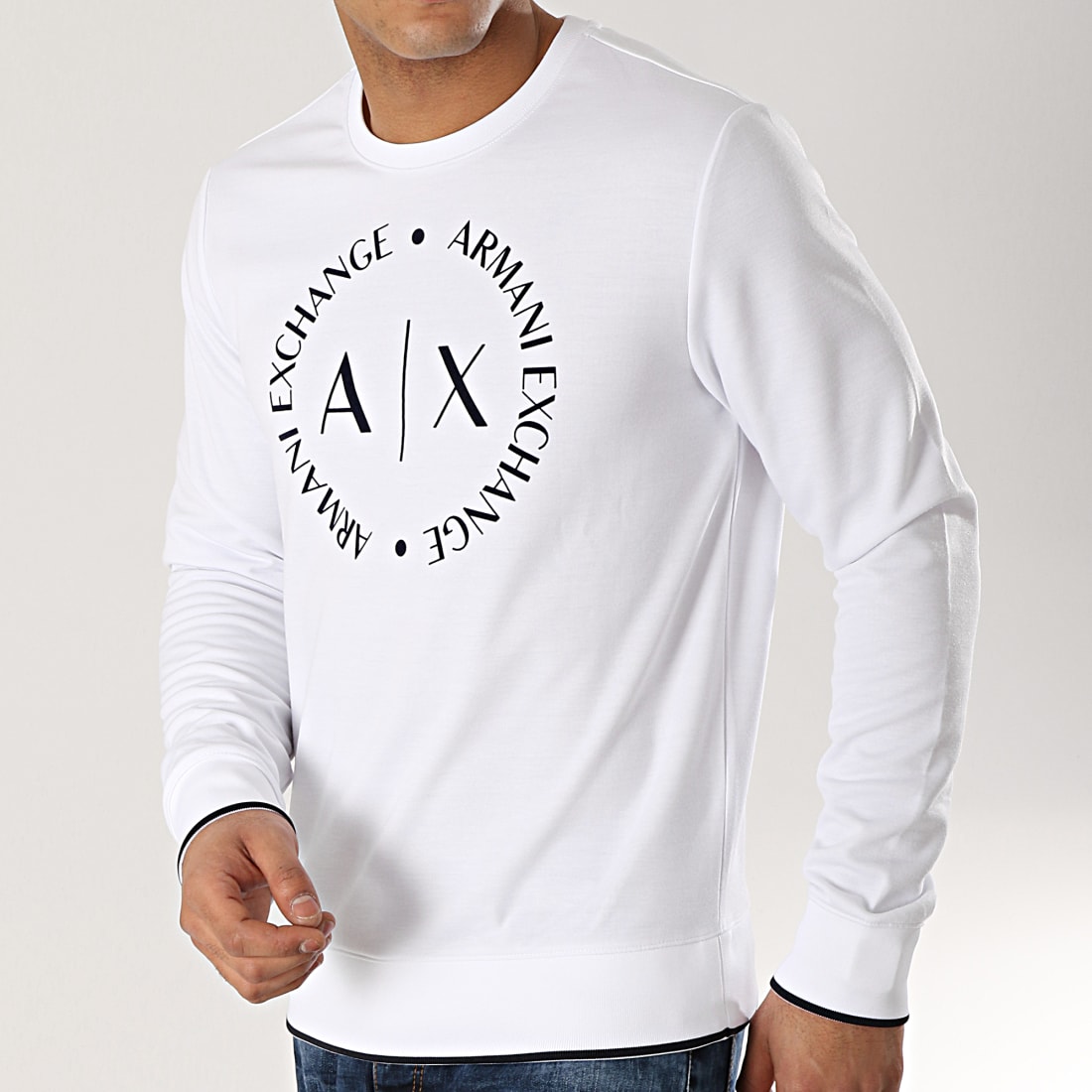 Armani Exchange Sweat Crewneck 8NZM87Z9N1Z Blanc