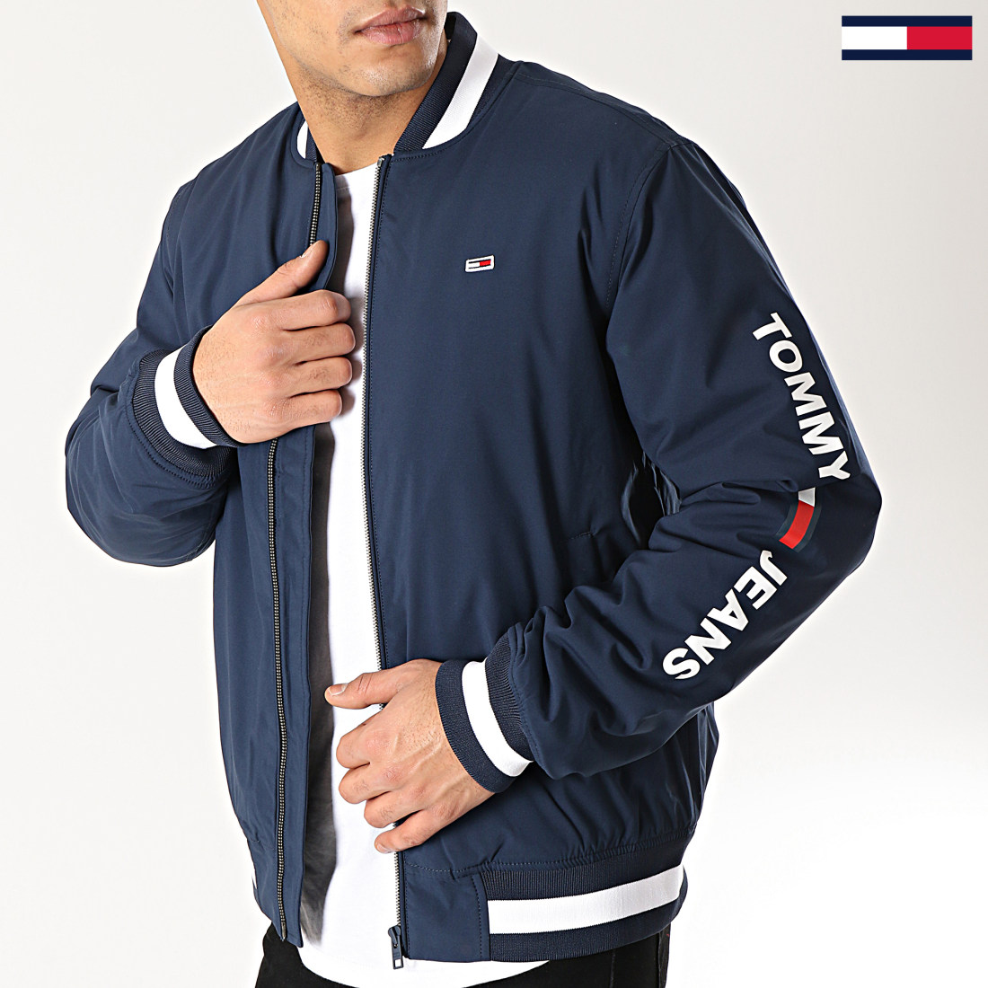 tommy jeans ribbed bomber jacket