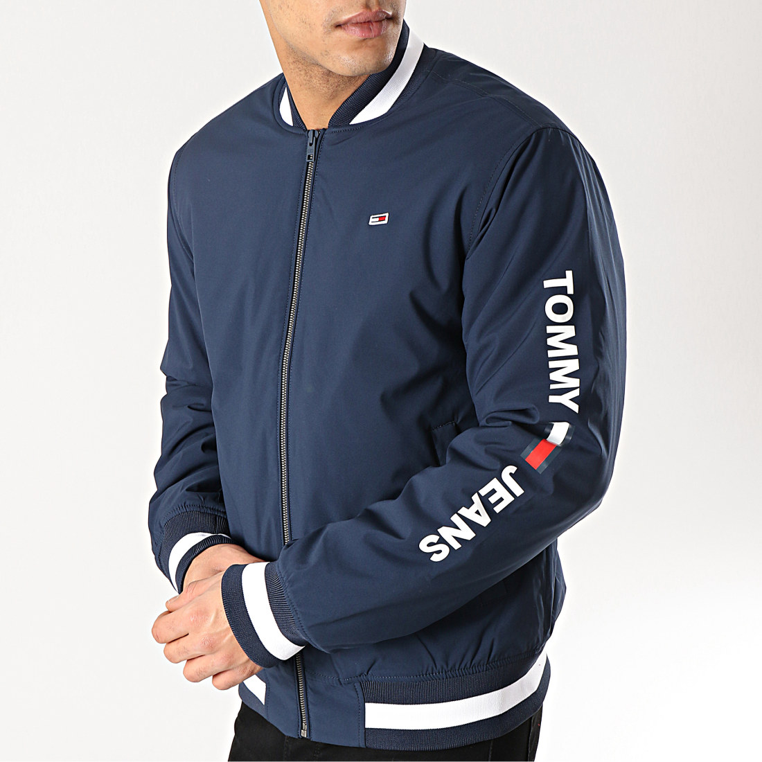 tommy jeans ribbed bomber jacket