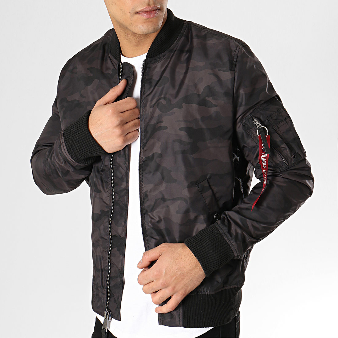 Alpha Industries - Bomber MA1 TT Gris Anthracite ...
