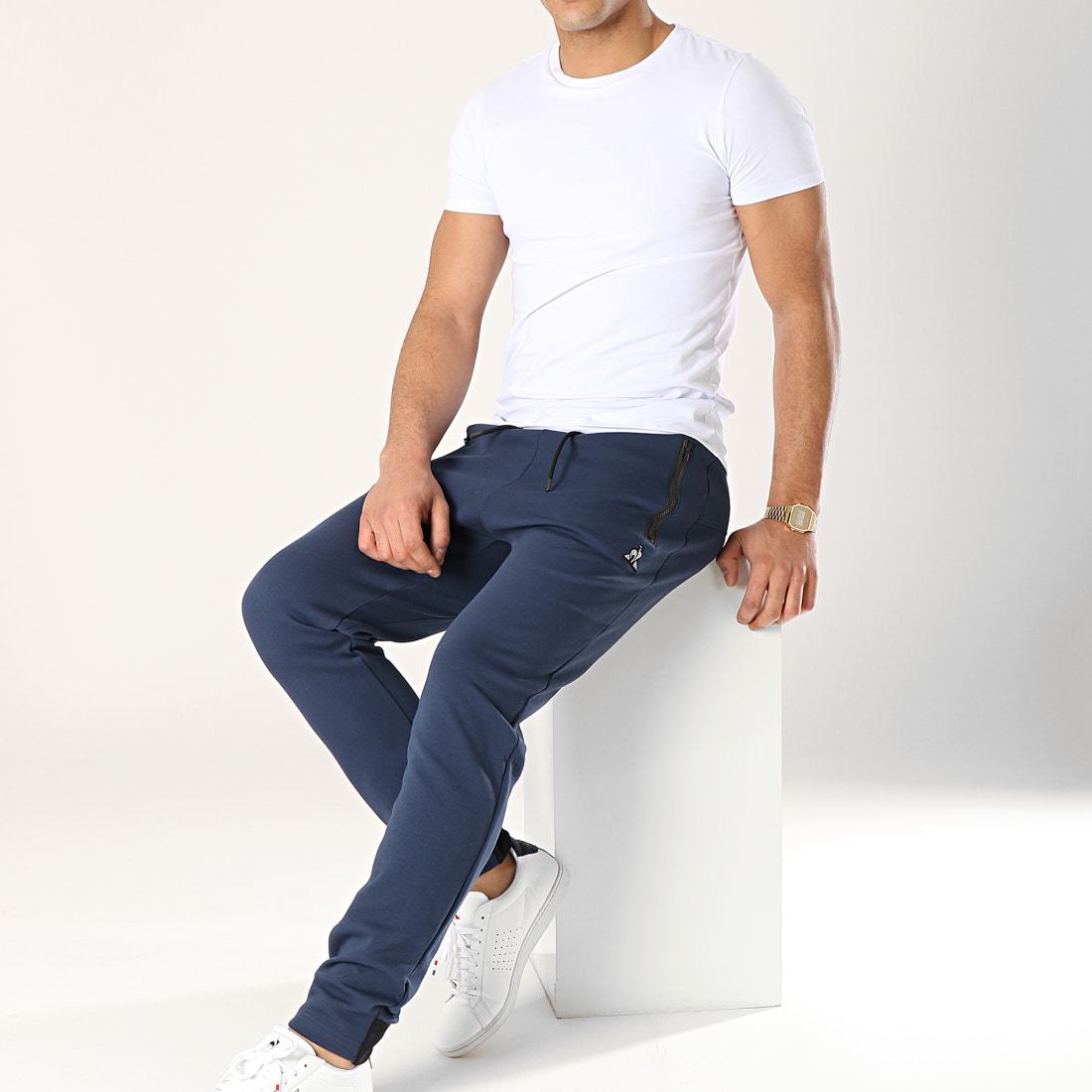 le coq sportif pantalon homme cyan