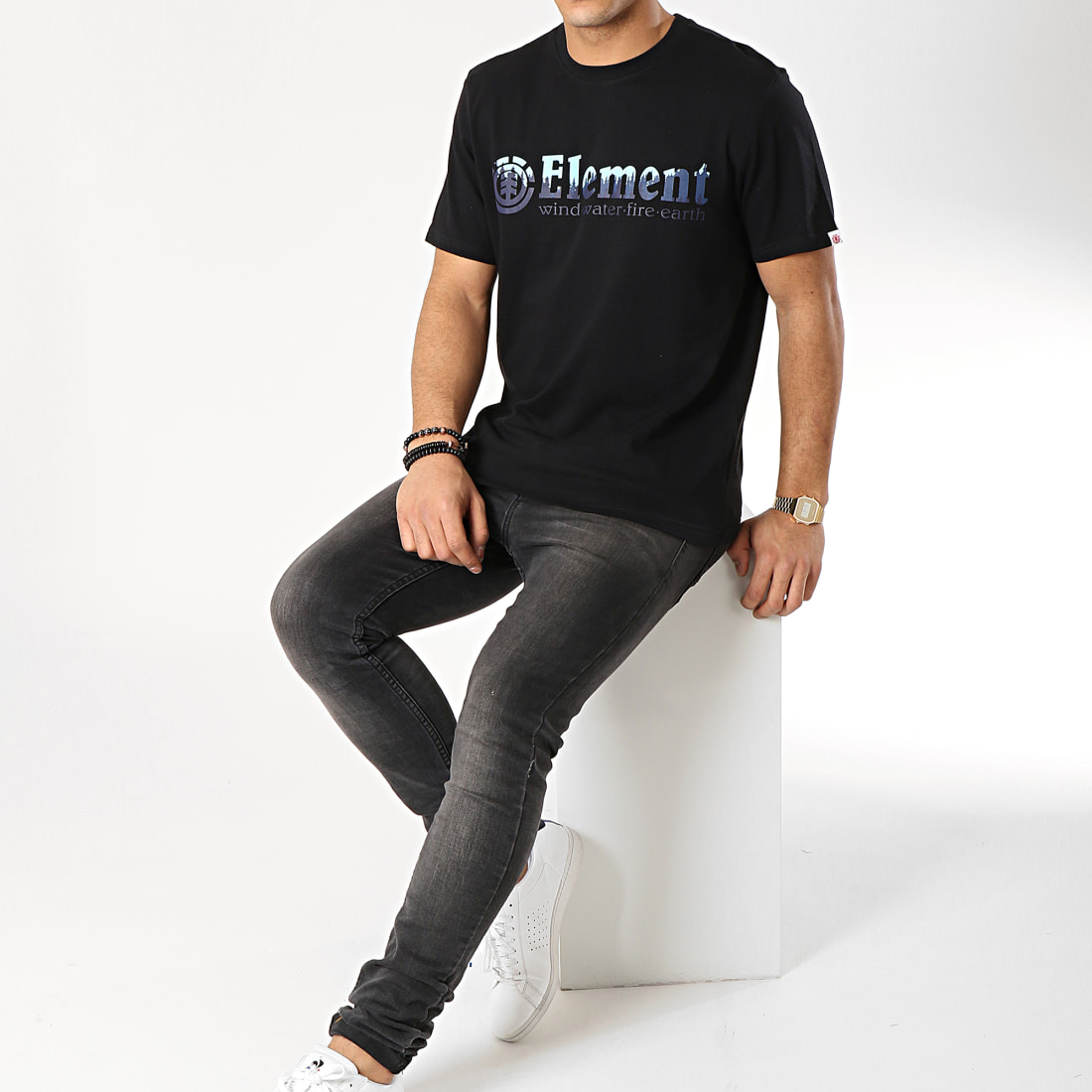 Element - Tee Shirt Glimpse Horizontal Noir ...
