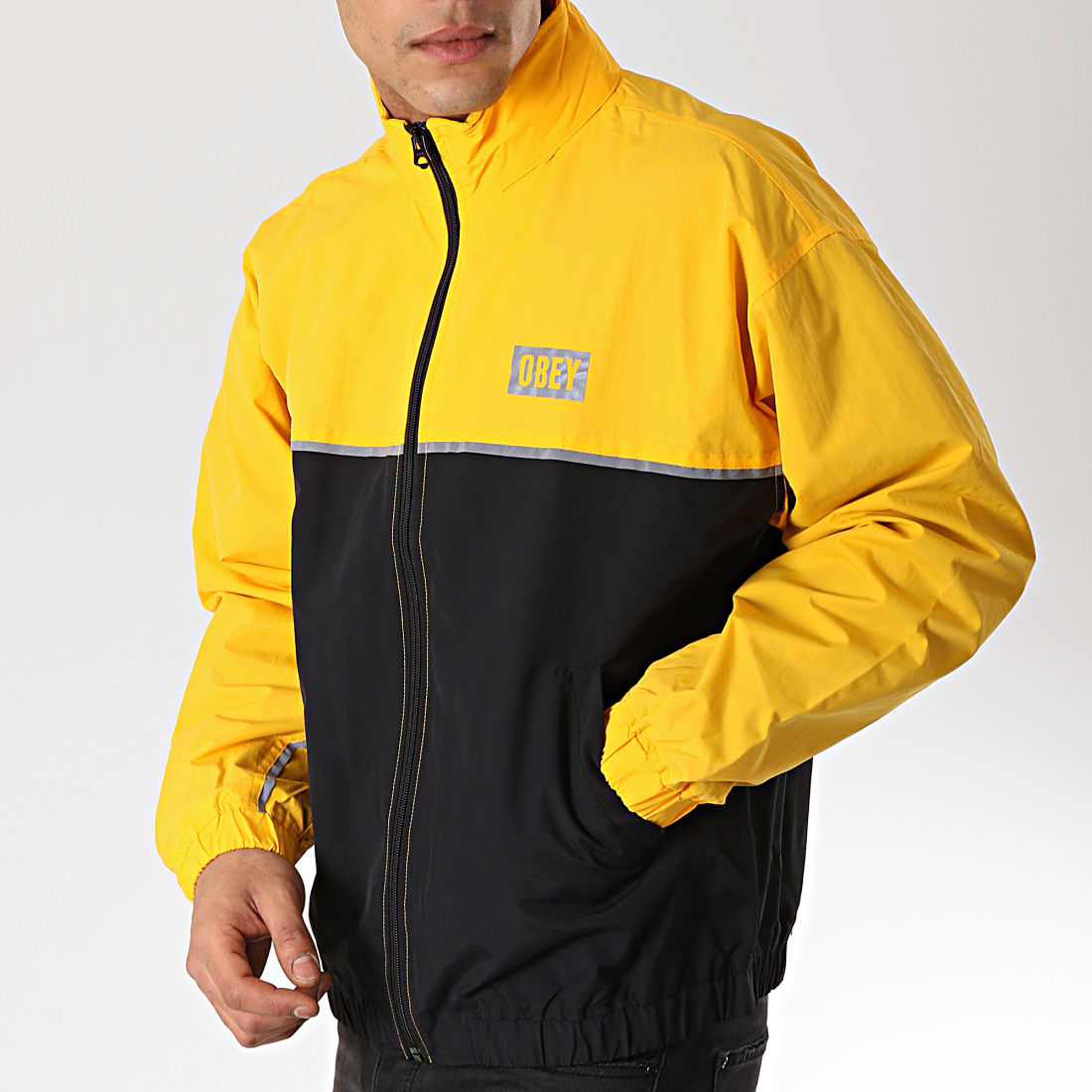 Obey Coupe Vent Outlander Noir Jaune LaBoutiqueOfficielle