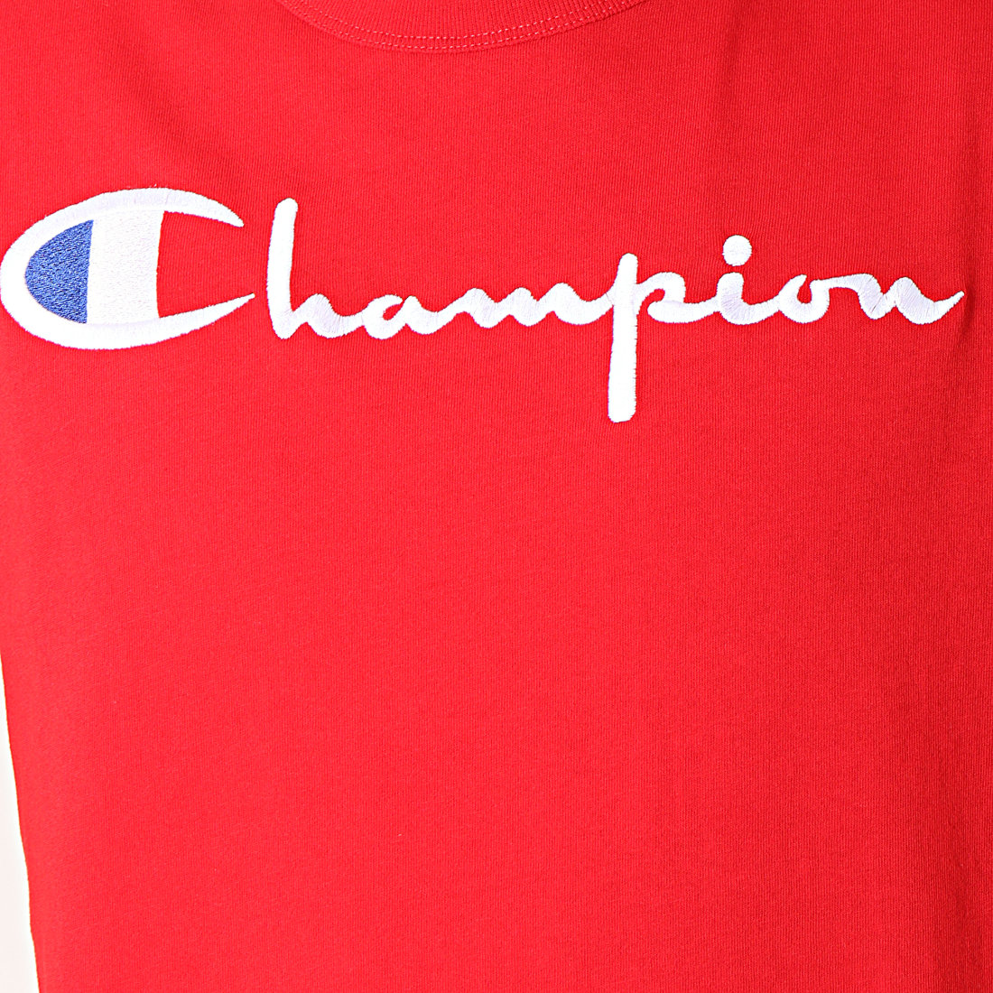 Champion - Tee Shirt Script Logo 210972 Rouge - LaBoutiqueOfficielle.com
