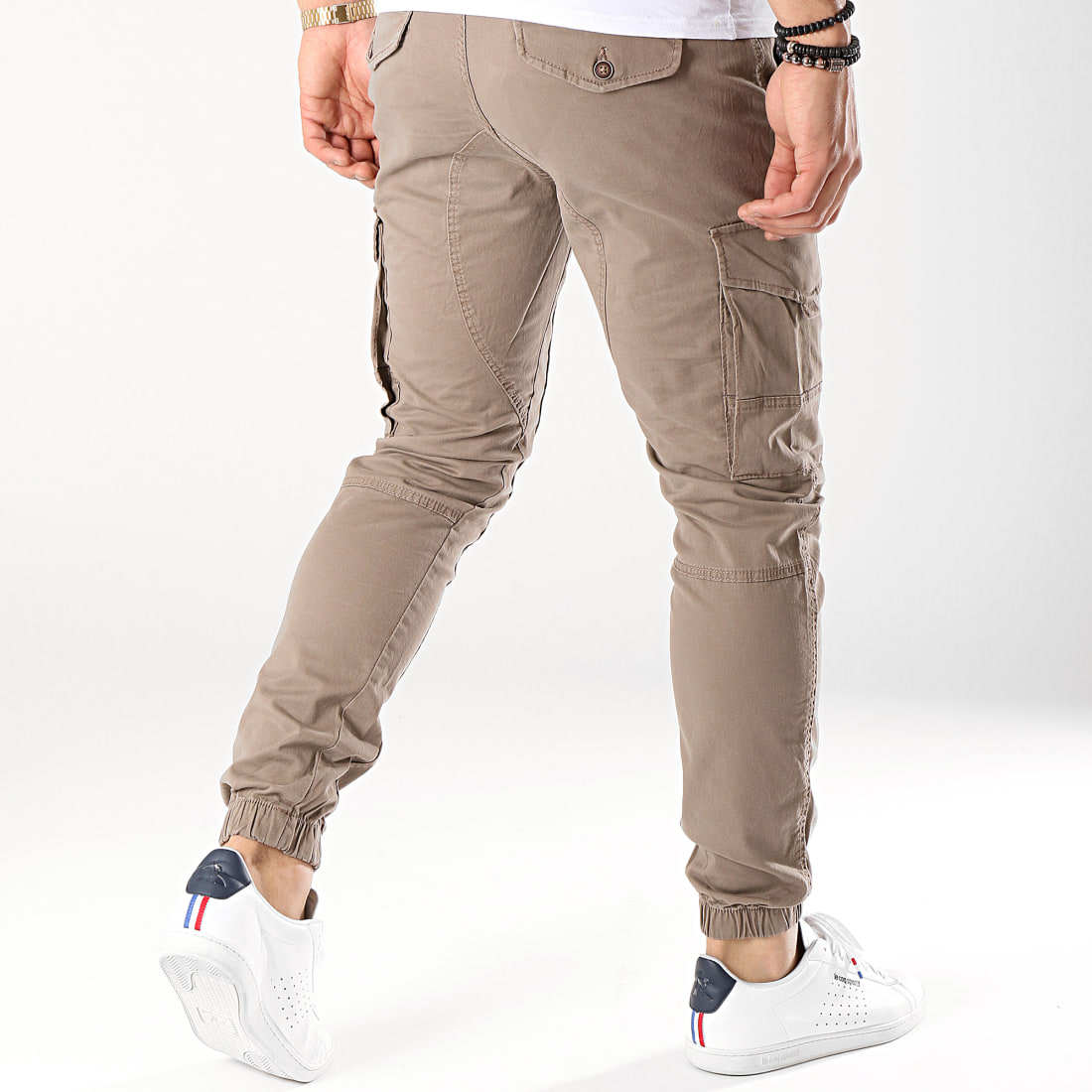 Jack And Jones - Pantalon Cargo Paul Marron - LaBoutiqueOfficielle.com