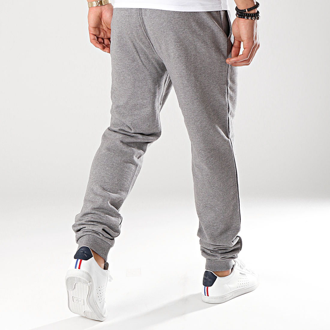 Calvin Klein Pantalon Jogging Institutionnal Side 1132 Gris Chiné Calvin Klein Pantalon Jogging Institutionnal Side 1132 Gris Chiné