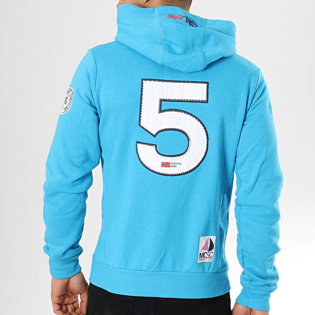 Geographical Norway - Sweat Zippé Capuche Patchs Brodés ...