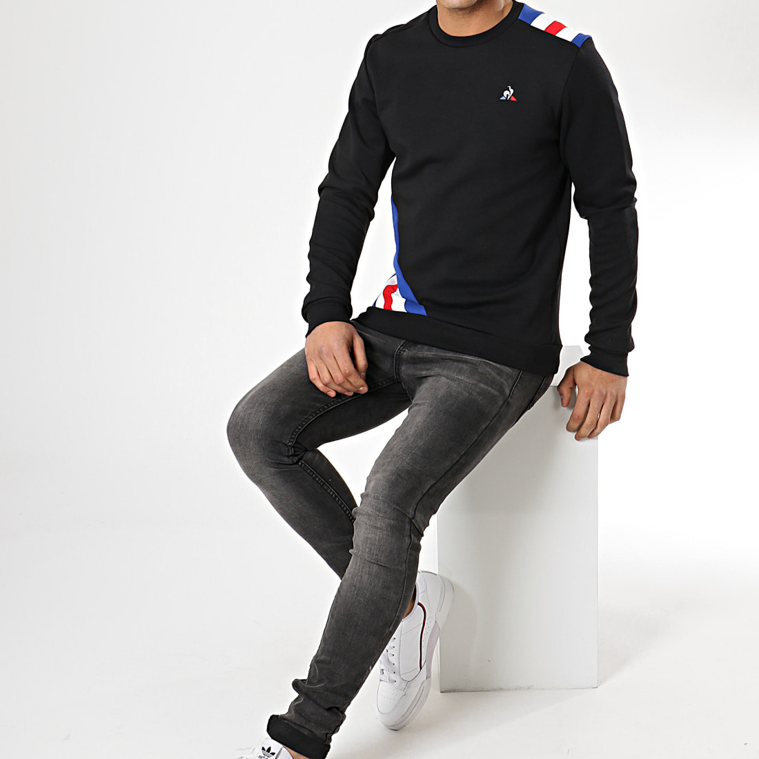 Le Coq Sportif - Sweat Crewneck Tricolore N9 1911459 Noir ...