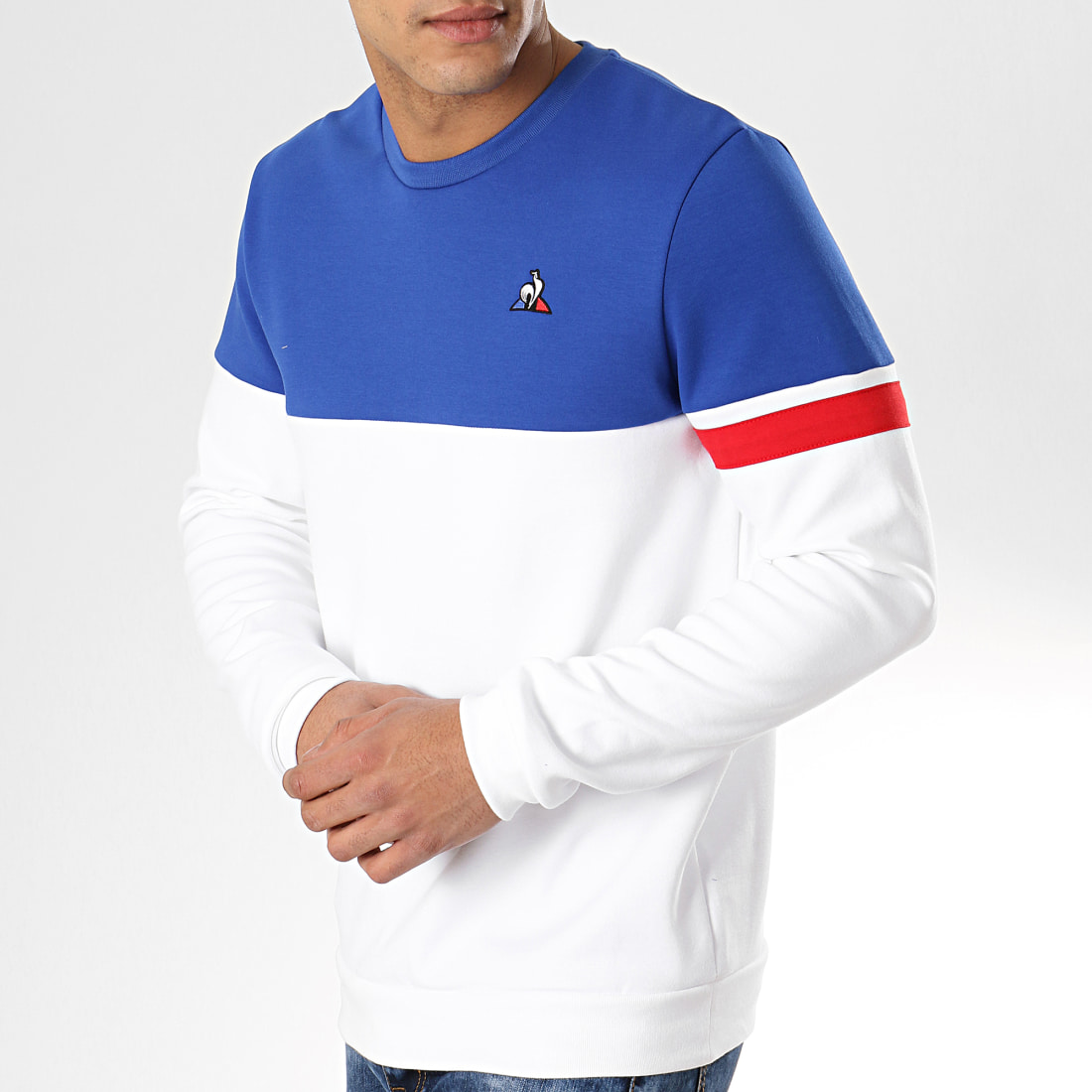 sweat le coq sportif bleu blanc rouge