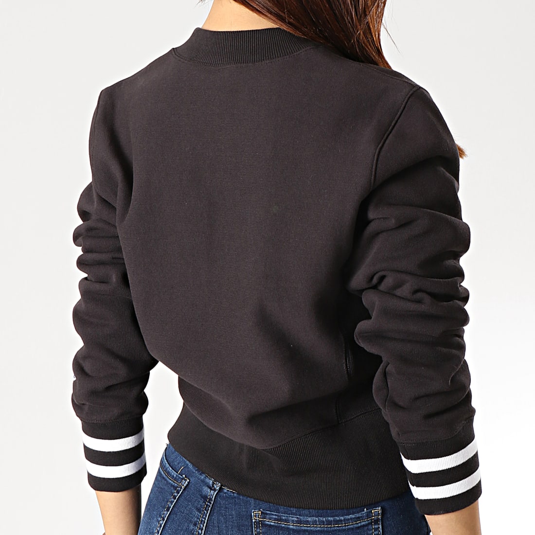 Champion - Sweat Col Zippé Femme 111565 Noir ...