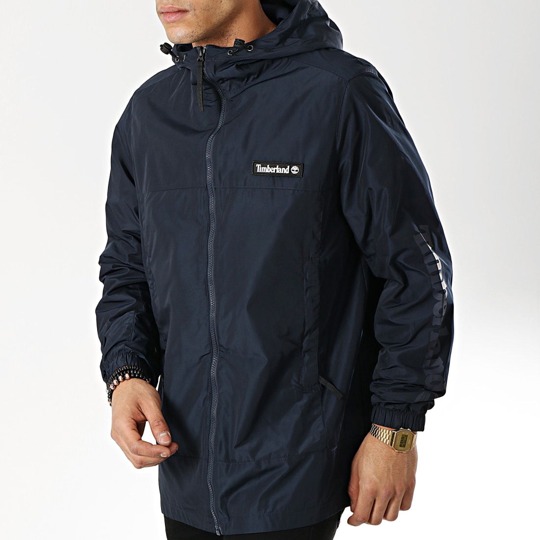Timberland - Veste Zippée Capuche TB0A1O8S Bleu Marine ...