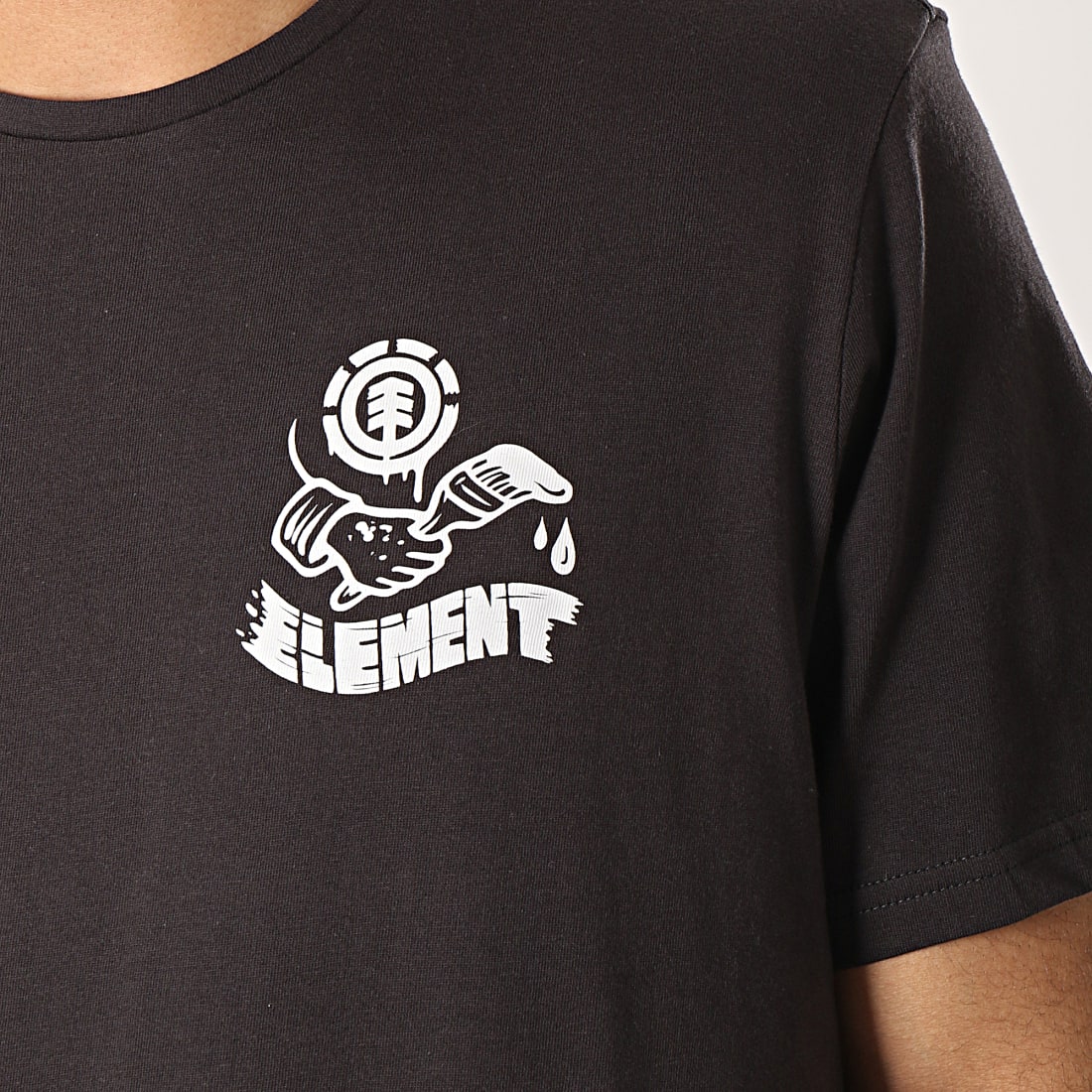 Element - Tee Shirt Painted Noir - LaBoutiqueOfficielle.com