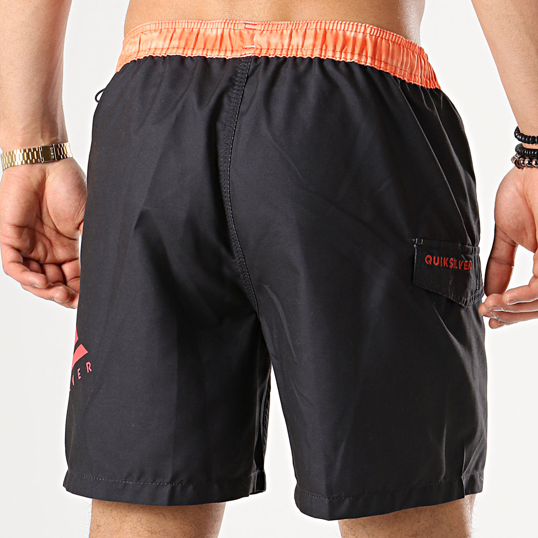 Quiksilver - Short De Bain EQYJV03404 Noir Orange ...