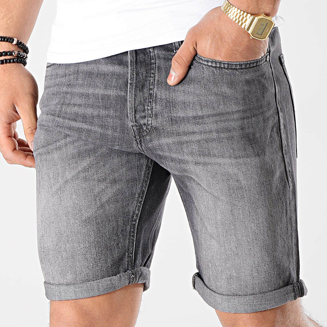Jack And Jones Short Jean Rick Gris