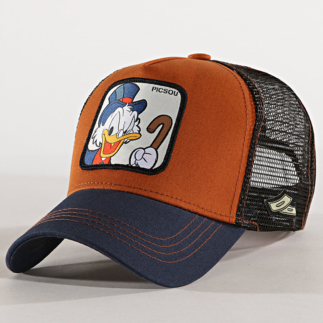 Capslab Casquette Trucker Picsou Bleu Marine Marron