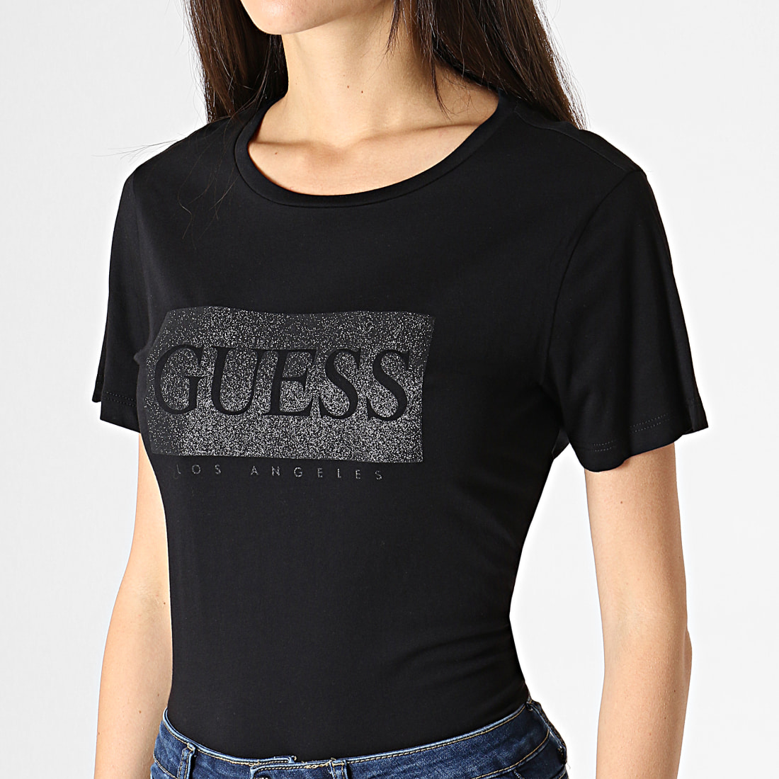 Guess Tee Shirt Femme W93i80kzws0 Noir