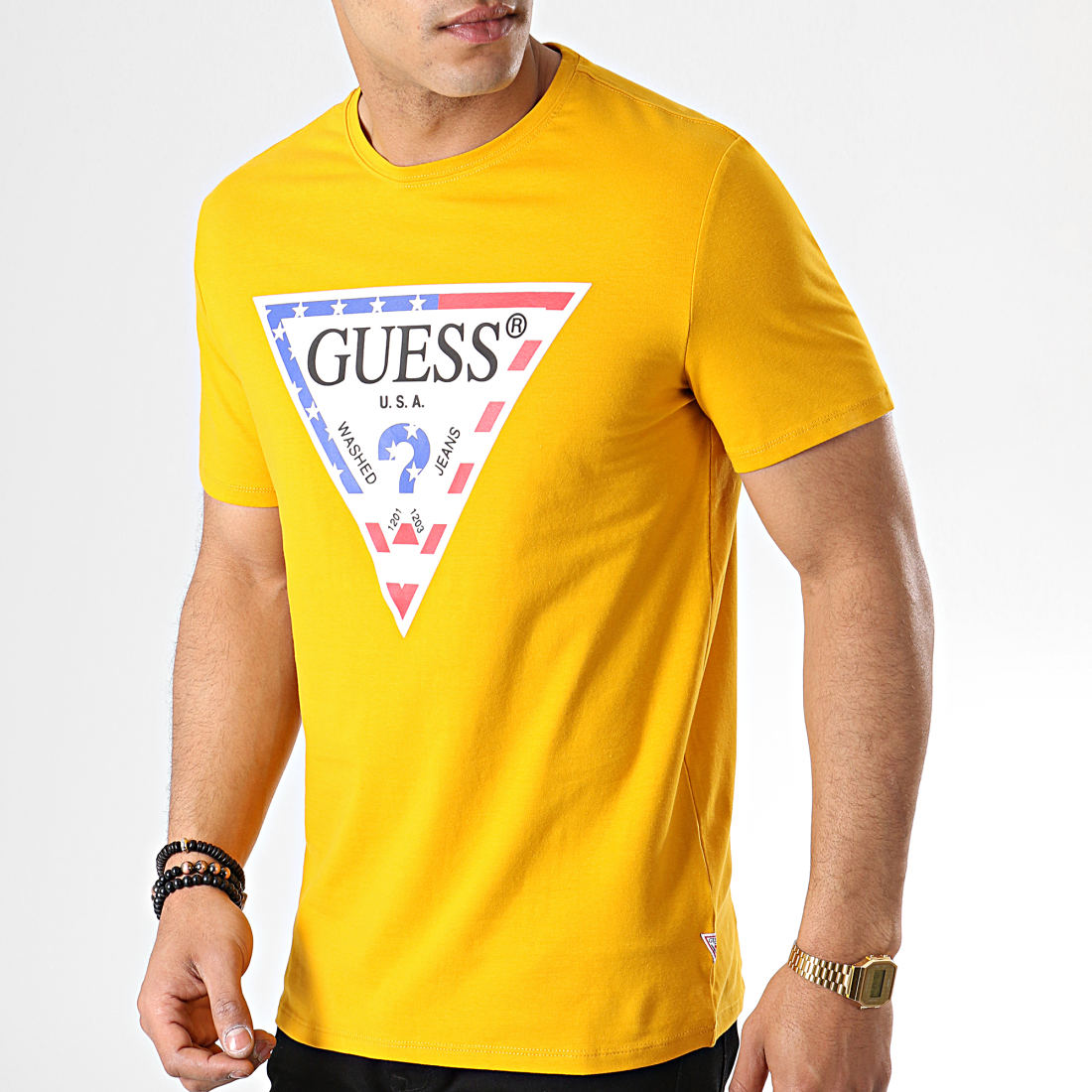 T shirt guess best sale jaune