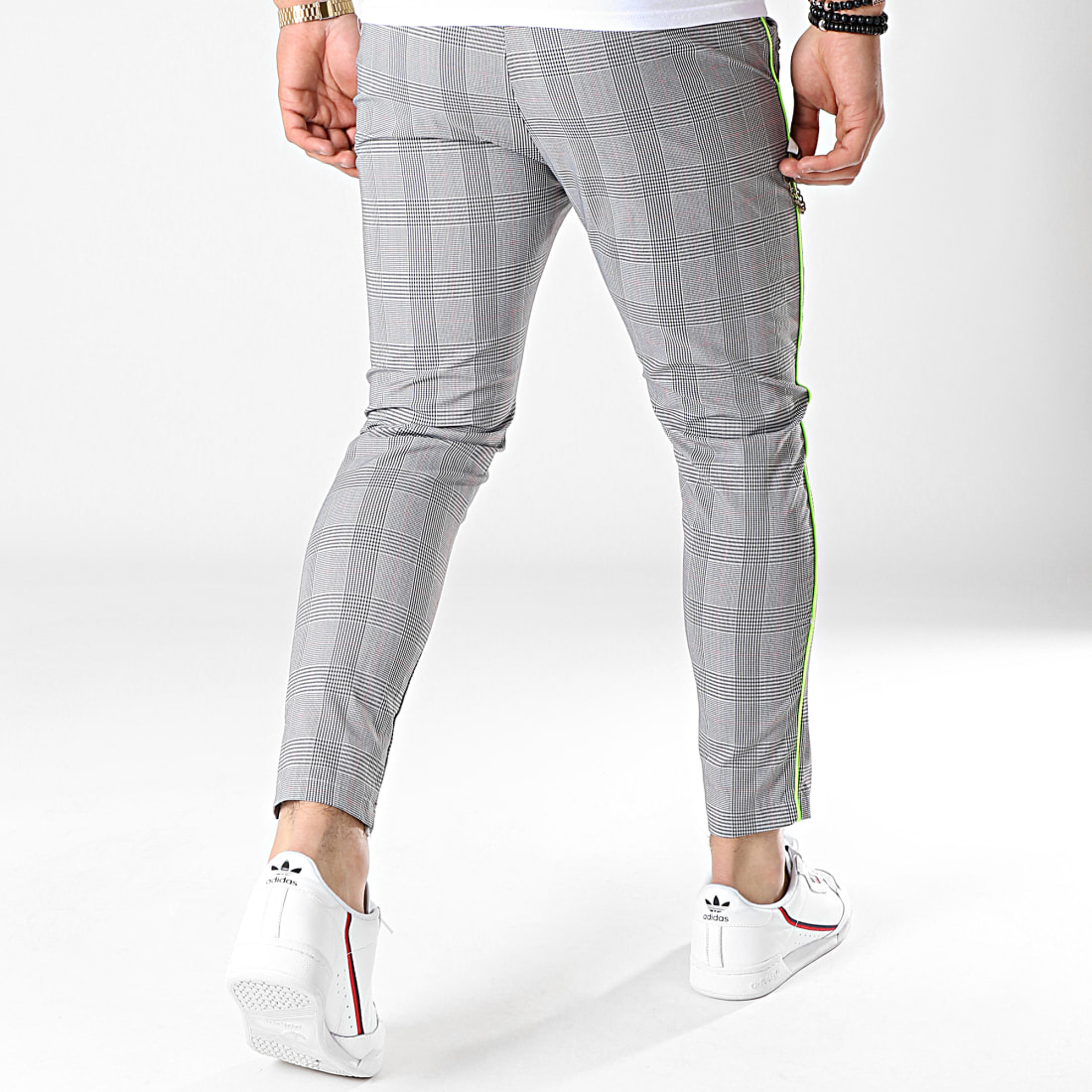 Pantalon carreaux jaune sales