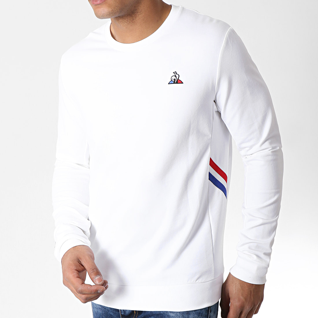 pull bleu blanc rouge coq sportif