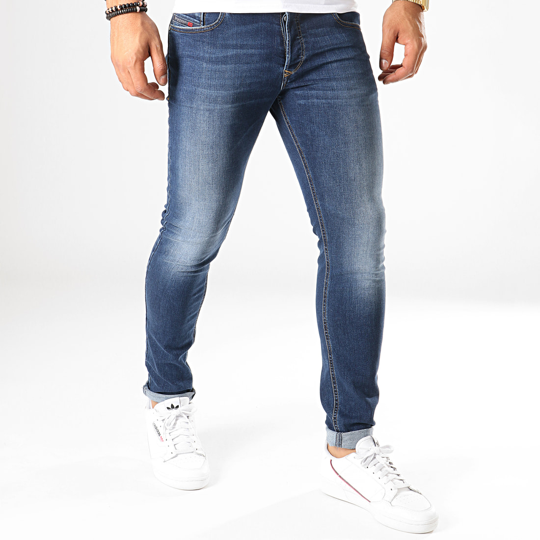 Diesel - Jean Slim-Skinny Sleenker 00S7VF-086AJ Bleu Brut