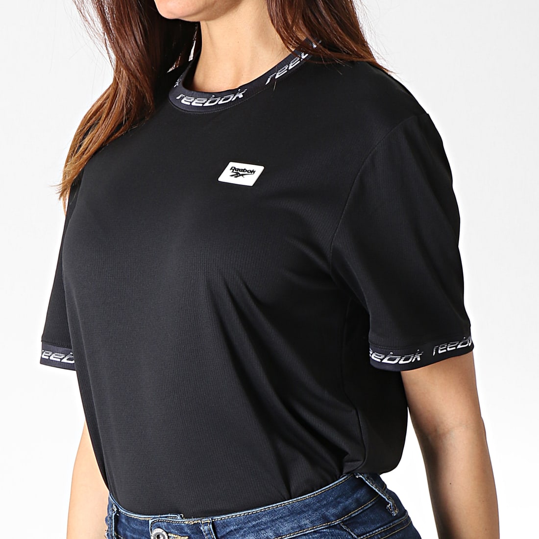 Tee Shirt Femme Plus Long Derriere Que Devant Reebok - Tee Shirt Femme Classic A EC4587 Noir - LaBoutiqueOfficielle.com