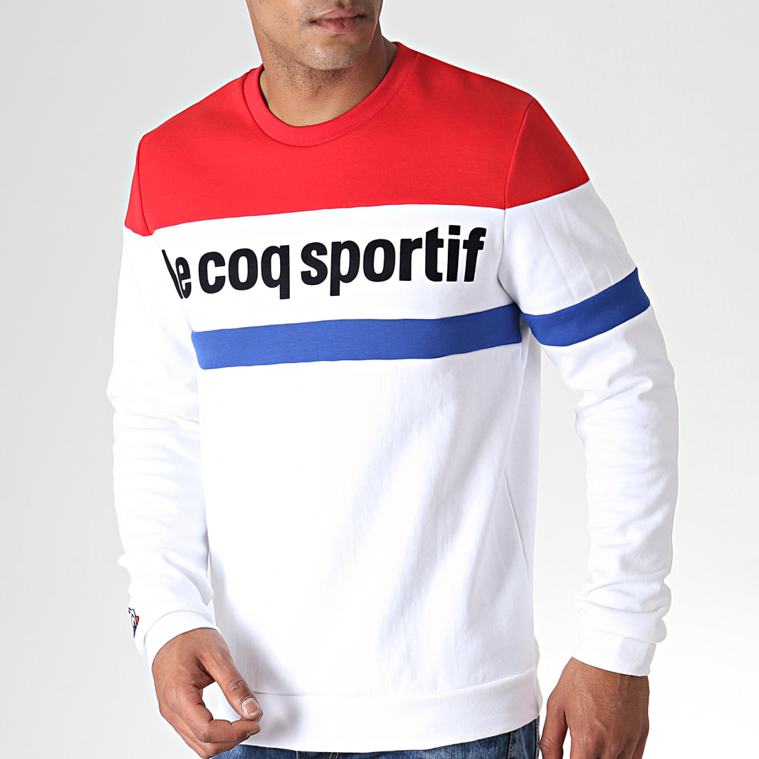 pull bleu blanc rouge coq sportif