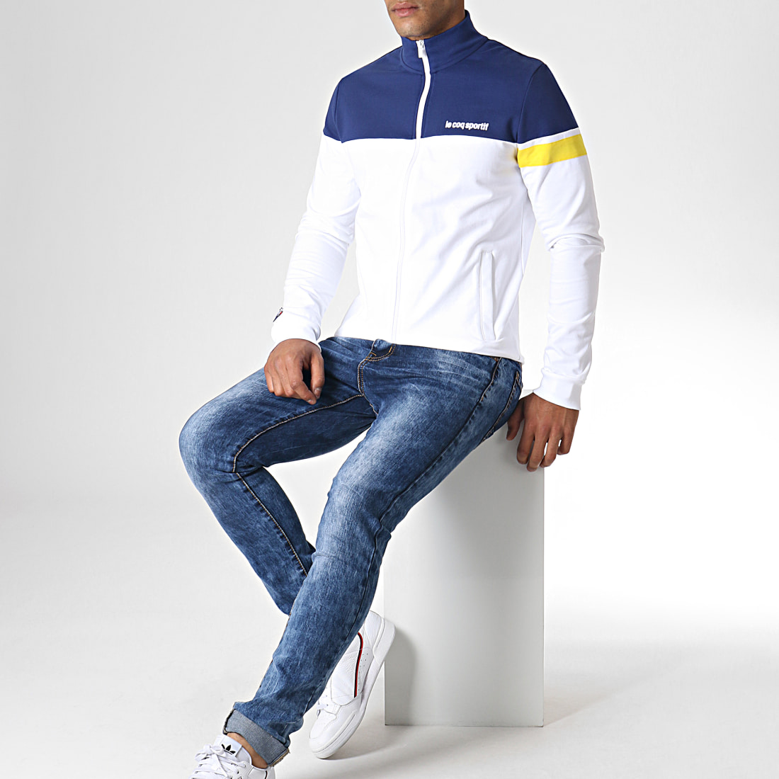 veste le coq sportif bleu blanc rouge