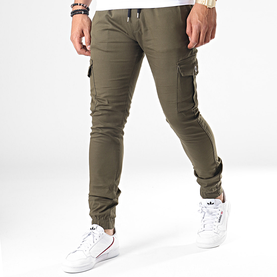 jean cargo vert kaki