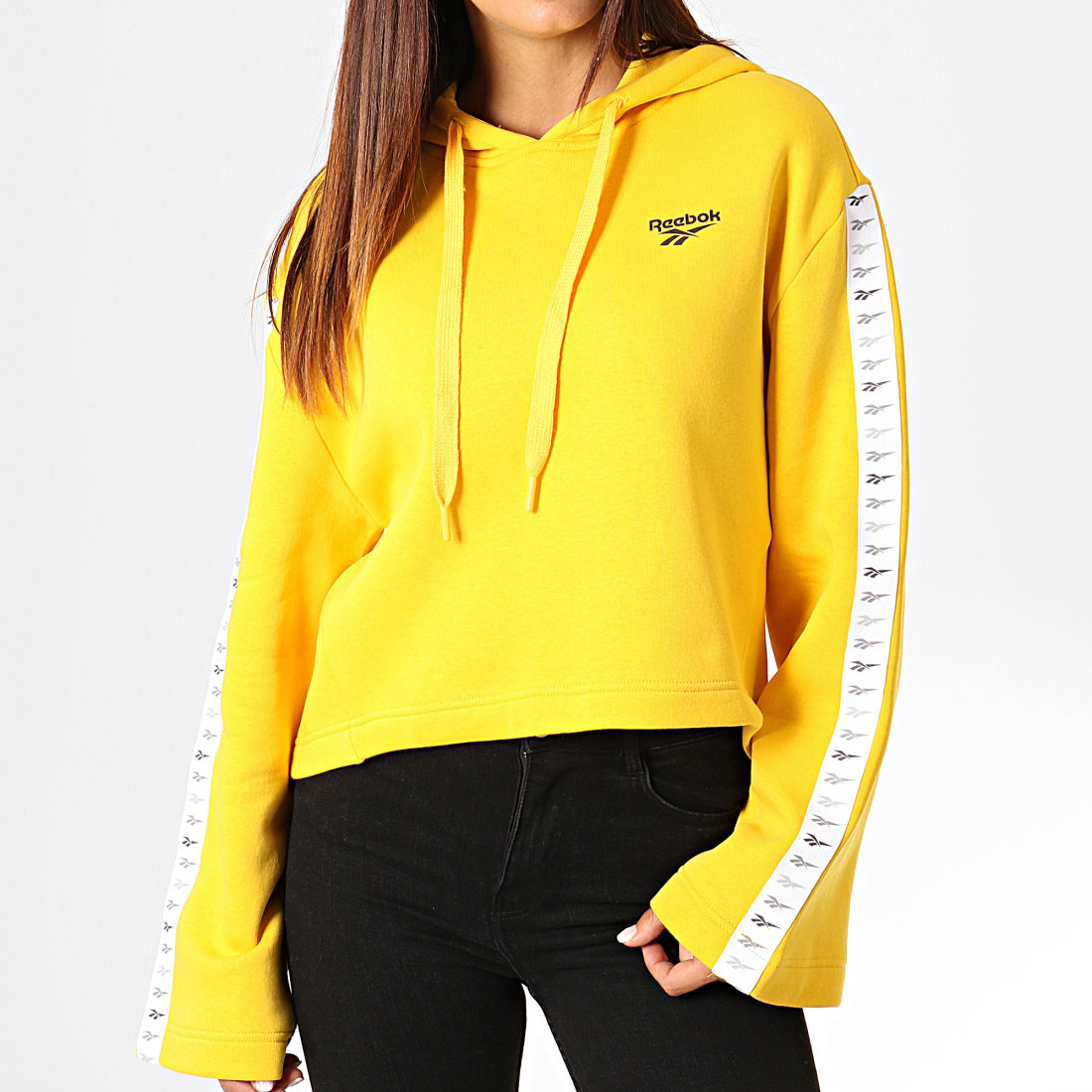adidas - Sweat Capuche Femme Classic Vector EB4249 Jaune ...