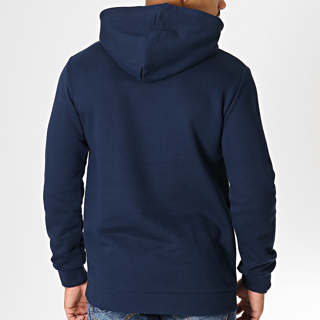 Adidas Originals - Sweat Capuche Trefoil EJ9682 Bleu Marine Blanc - LaBoutiqueOfficielle.com
