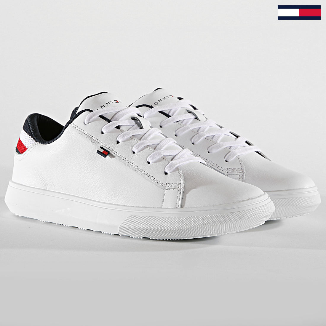 Tommy hilfiger essential leather detail cupsole on sale