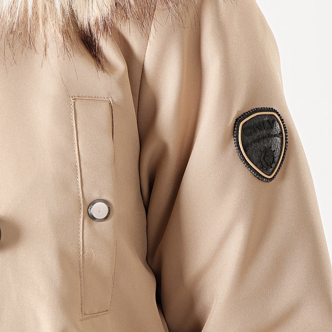 Only - Parka Fourrure Femme Iris Beige ...
