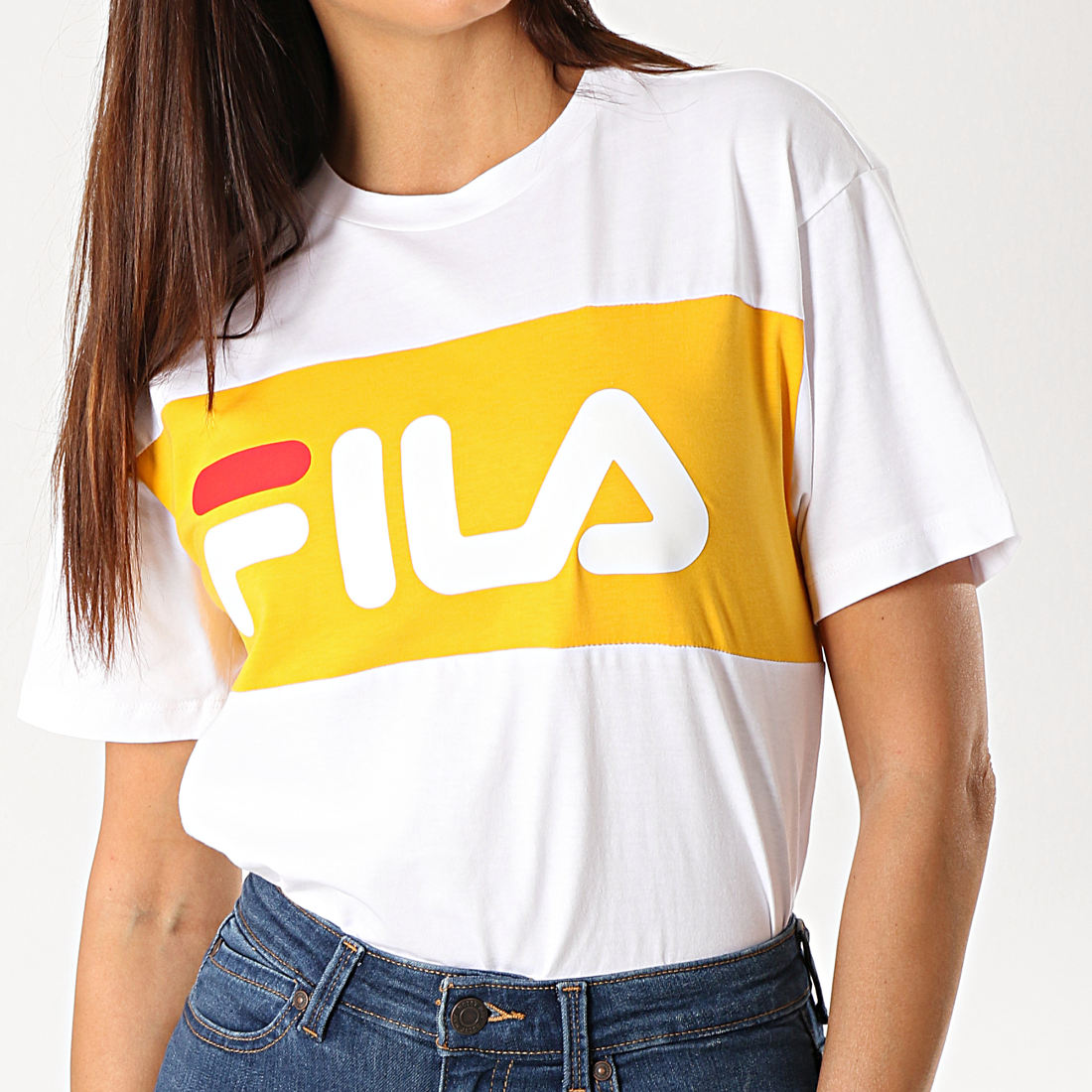 T shirt best sale fila jaune femme