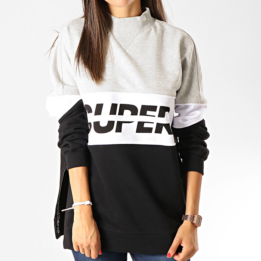 Superdry - Sweat Crewneck Femme Sport Pusher GS3119TU ...