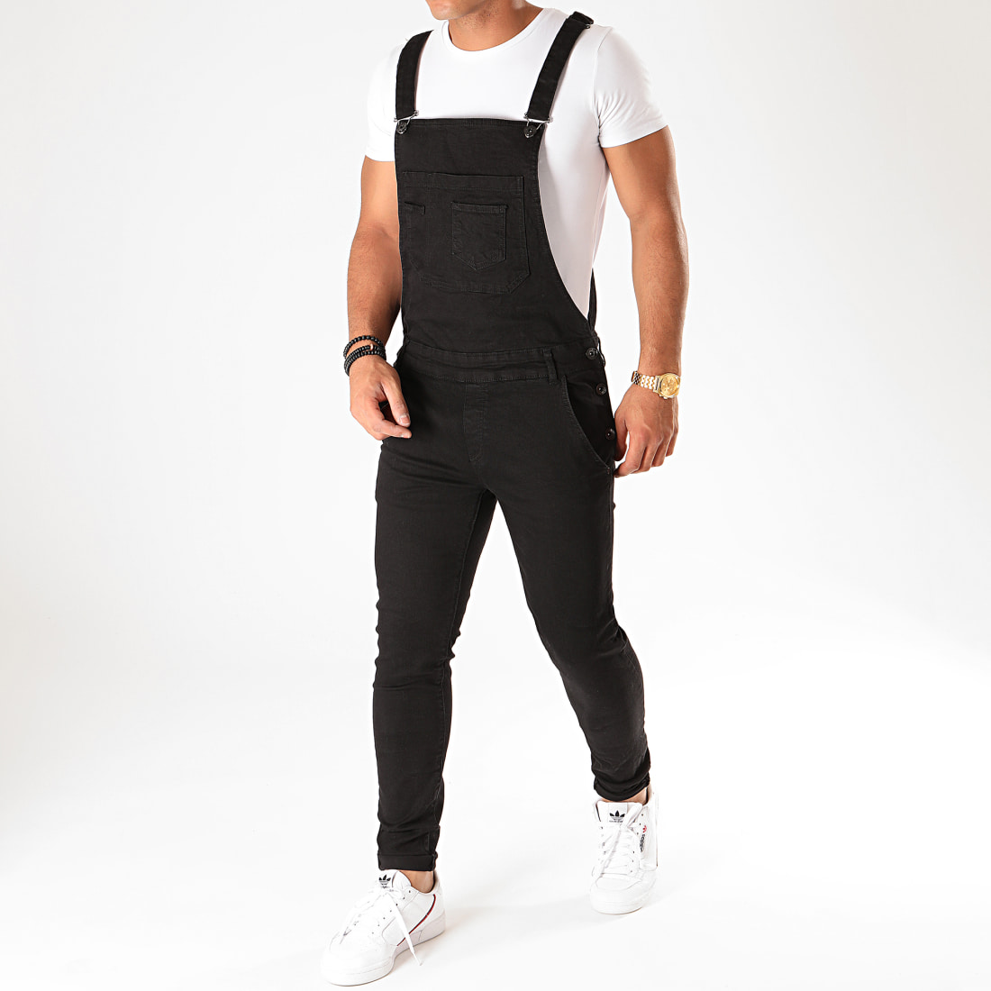 LBO - Salopette en Jean Slim 811 Noir ...