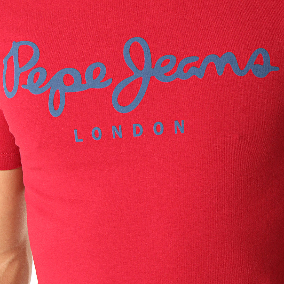 Pepe Jeans Tee Shirt Original Stretch Rouge